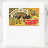 Kaiserliche Pflaumen Rechteckiger Aufkleber (Tasche)