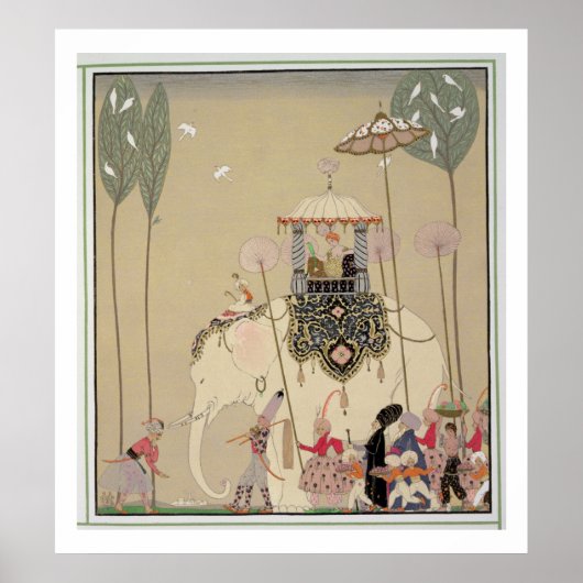 Kaiserliche Prozession (Farbe litho) Poster (Vorne)