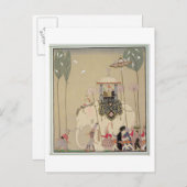 Kaiserliche Prozession (Farbe litho) Postkarte (Vorne/Hinten)