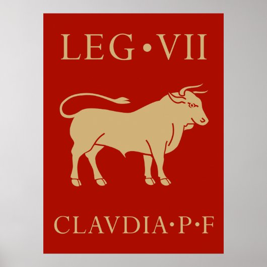 Kaiserliche Römische Armee - Legio VII Claudia Poster (Vorne)