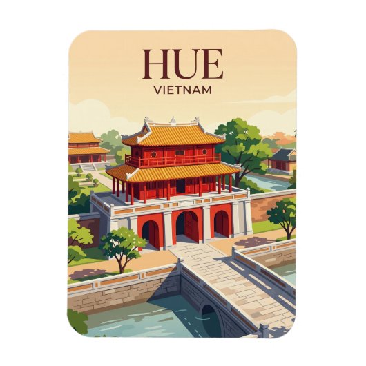 Kaiserliche Stadt, Hue Vietnam Magnet (Vertikal)