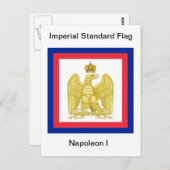 Kaiserliche Standardflagge Napoleon I Postkarte (Vorne/Hinten)