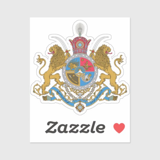 Kaiserliche Wappen Irans (1925-1979) Aufkleber (Blatt)