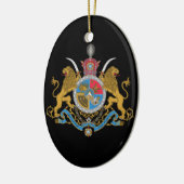 Kaiserliche Wappen Irans (1925-1979) Keramik Ornament (Links)