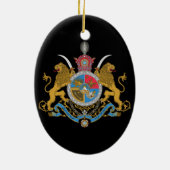 Kaiserliche Wappen Irans (1925-1979) Keramik Ornament (Hinten)