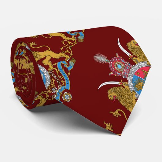 Kaiserliche Wappen Irans (1925-1979) Krawatte (Gerollt)