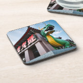 Kaiserlicher chinesischer Drache Getränkeuntersetzer (Linke Seite)