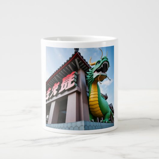 Kaiserlicher chinesischer Drache Jumbo-Tasse (Vorderseite)
