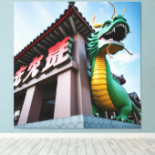 Kaiserlicher chinesischer Drache Leinwanddruck (Insitu (Holzboden))