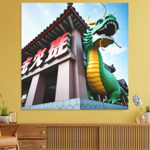 Kaiserlicher chinesischer Drache Leinwanddruck