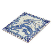 Kaiserlicher Saphir-Drache-Kachel Fliese (Seite)