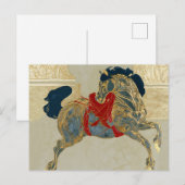 Kaiserliches Goldenes Pferd Postkarte (Vorne/Hinten)