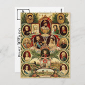 Kaiserliches Russland, Zaren, Zarinen, Zar Nicolas Postkarte (Vorne/Hinten)
