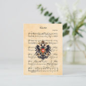 Kaiserlied, österreichischer Kaiserhymne Postkarte (Stehend Vorderseite)