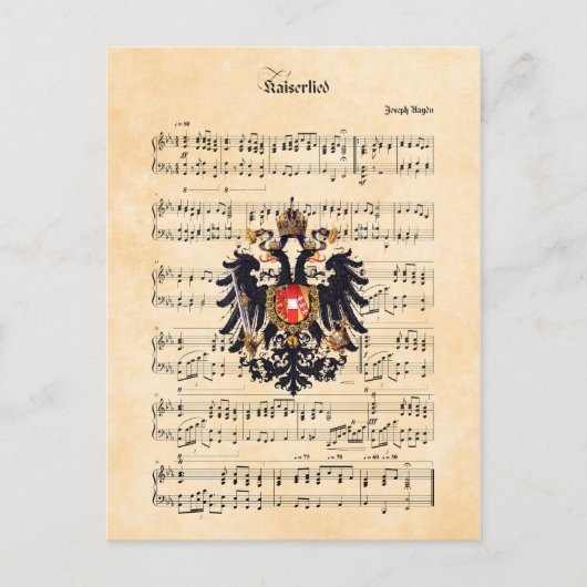 Kaiserlied, österreichischer Kaiserhymne Postkarte (Vorderseite)