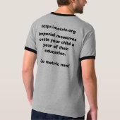 Kaisermaßkosten-Bildung T-Shirt (Rückseite)
