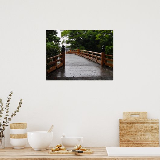 Kaiserpalast Kyōto mit Bridge Poster (Küche)