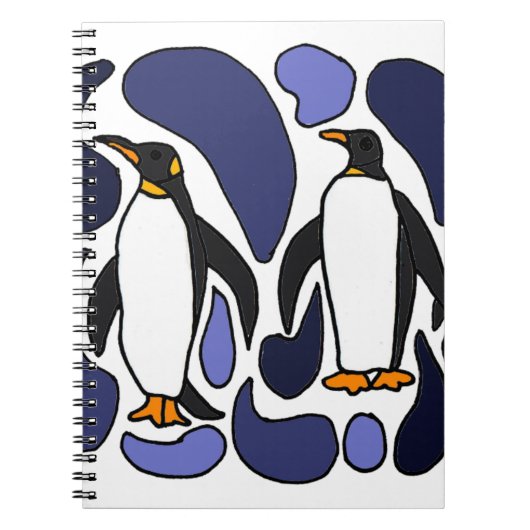 Kaiserpenguin-Kunst-abstrakter Entwurf Notizblock (Vorderseite)