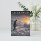 Kaiserpinguin Antarktiseis TIERE Postkarte (Stehend Vorderseite)
