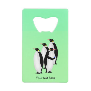 Kaiserpinguin mit einem Handy für Mobiltelefone Geldkarten Flaschenöffner