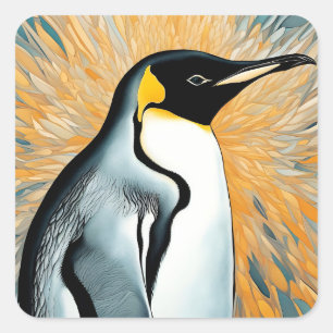 Kaiserpinguin Quadratischer Aufkleber