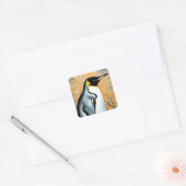 Kaiserpinguin Quadratischer Aufkleber (Umschlag)