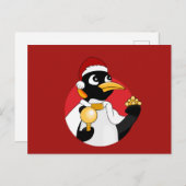 Kaiserpinguin Weihnachten Cartoon Postkarte (Vorne/Hinten)