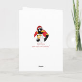 Kaiserpinguin Weihnachten Cartoon Weihnachtskarte (Rückseite)