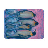 Kaiserpinguine, antarktische Vögel Eltern und Kind Magnet (Horizontal)
