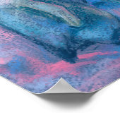 Kaiserpinguine, antarktische Vögel Eltern und Kind Poster (Ecke)