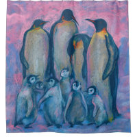 Kaiserpinguine Antarktische Vögel Gemälde von Tier