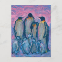 Kaiserpinguine Antarktische Vögel Gemälde von Tier