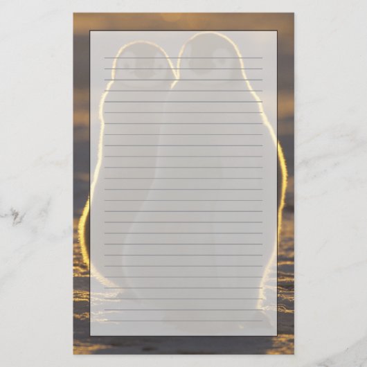 Kaiserpinguine Briefpapier (Vorderseite)