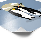 Kaiserpinguine mit Eiern Fotodruck (Ecke)