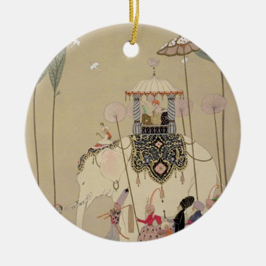 Kaiserprozession (Farbelitho) Keramikornament (Vorne)