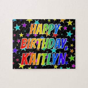 "KAITLYN" Vorname, Spaß "GLÜCKLICHER BIRTHTAG" Puzzle