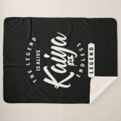 Kaiya Personalisiert Name Birthday Gift Sherpadecke (Vorderseite (Horizontal))