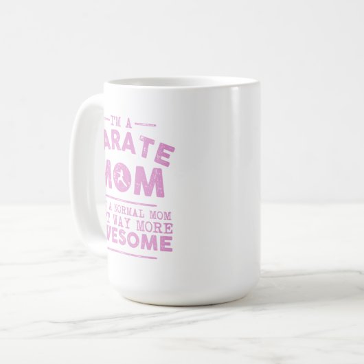 Kaizen Gojukan Karate Mama Kaffee Tasse (pink) (Vorderseite Links)