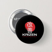 Kaizen Kontinuierliche Verbesserung Kai Zen Japani Button (Vorne & Hinten)