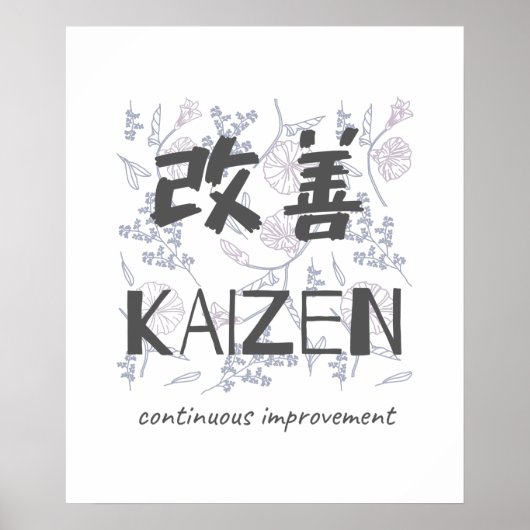 Kaizen - Kontinuierliche Verbesserung Poster (Vorne)