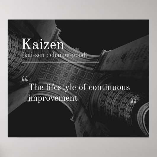 Kaizen (kontinuierliche Verbesserung) Poster (Vorne)