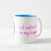 Kajak-Abenteuer live am Fluss Zweifarbige Tasse (VorderseiteRechts)