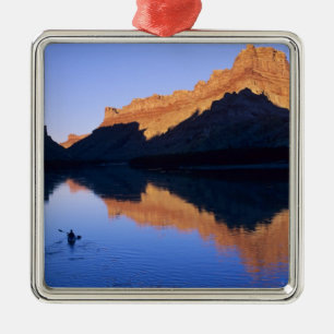Kajak am Colorado-Fluss auf Spanisch Silbernes Ornament