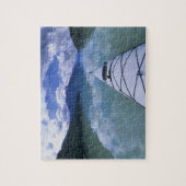 Kajak am Ende des Azurblau-Sees in Wells Puzzle (Vertikal)