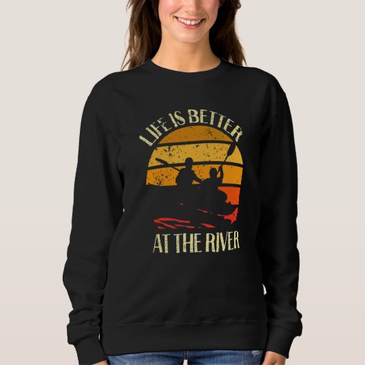Kajak am Fluss Sweatshirt (Vorderseite)