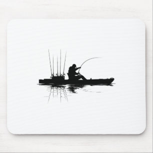 Kajak-Angeln Grafik Fischer Angeln Kajakfahren A Mousepad