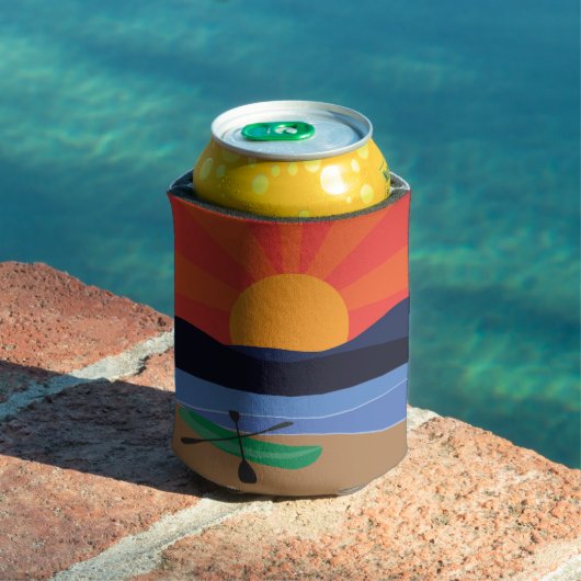 Kajak auf dem See bei Sonnenuntergang Kühler für S Dosenkühler (In Situ Pool)