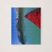 Kajak auf dem Waterfowl Lake unterhalb Howse Peak Puzzle (Vertikal)