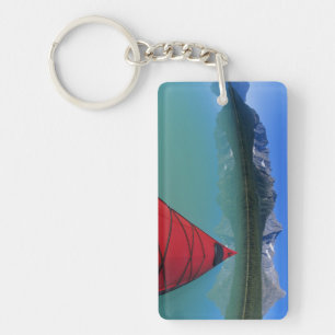 Kajak auf dem Waterfowl Lake unterhalb Howse Peak Schlüsselanhänger