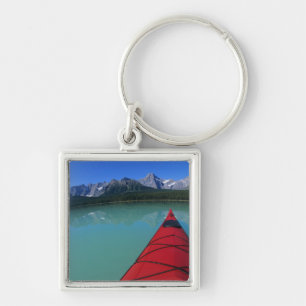 Kajak auf dem Waterfowl Lake unterhalb Howse Peak Schlüsselanhänger